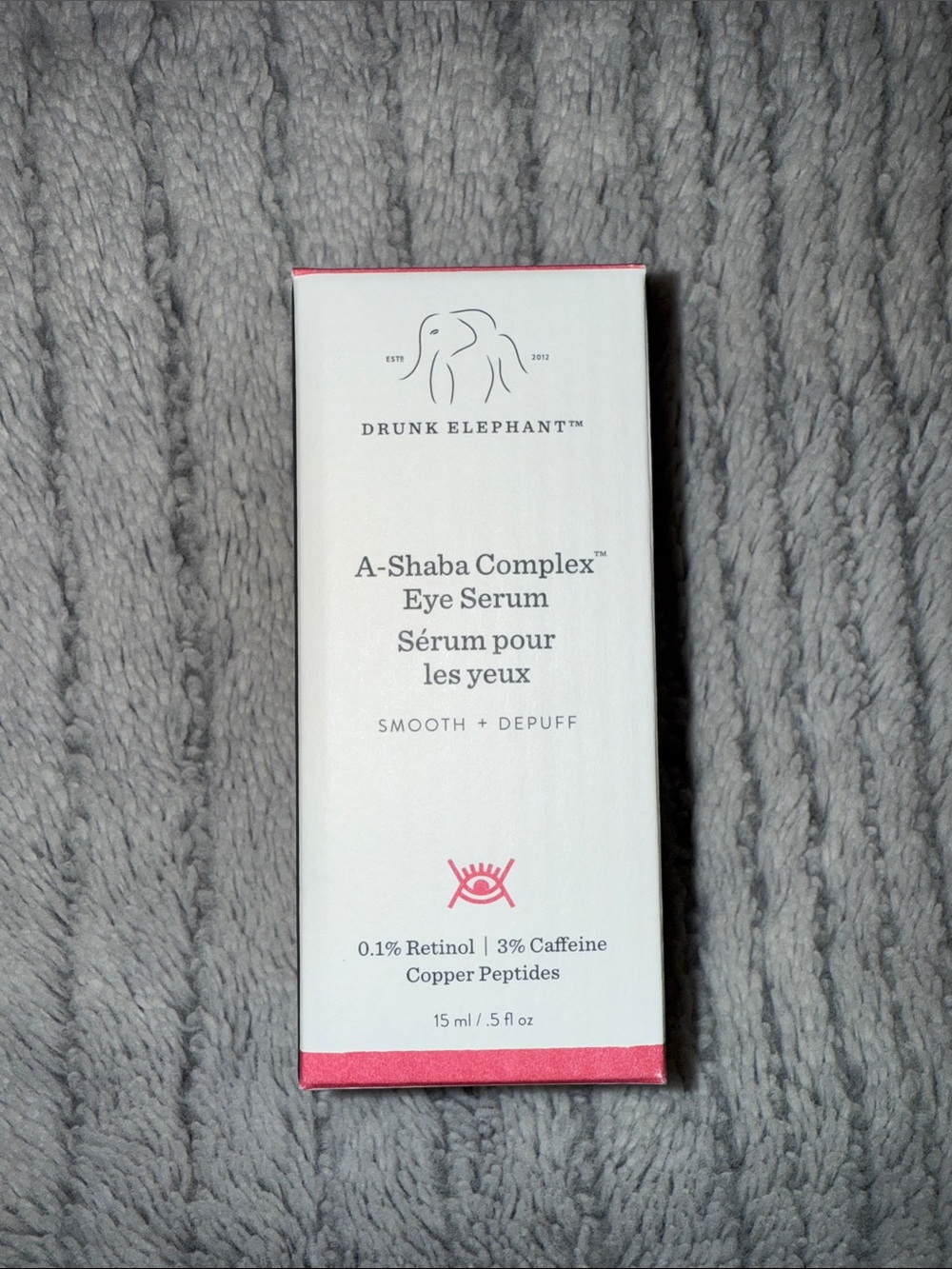 Drunk Elephant A-Shaba Complex Eye Serum – White with Pink Accents